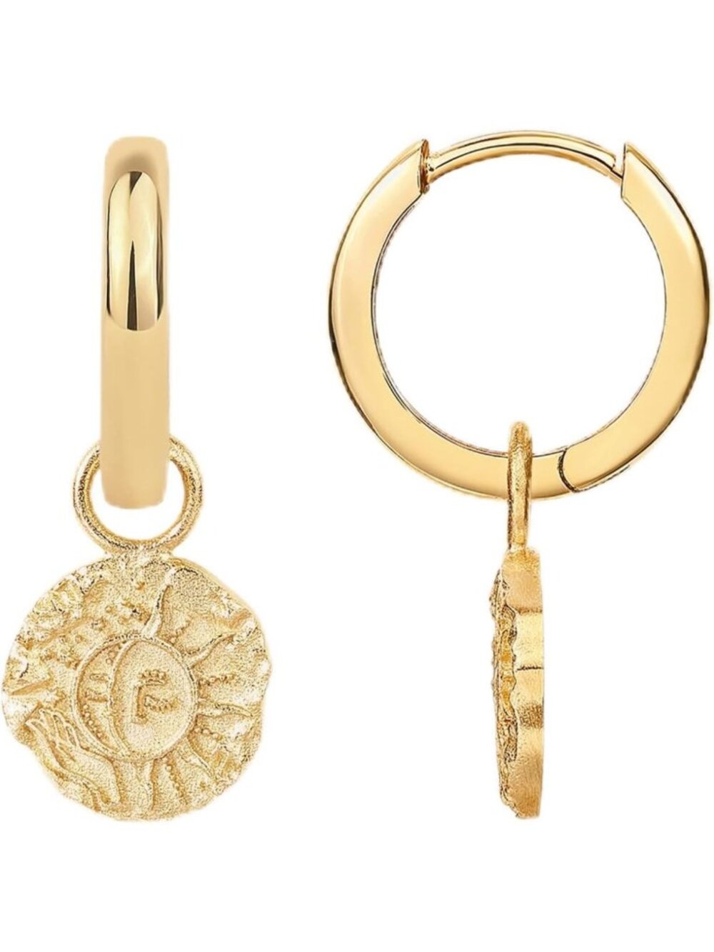 Dainty 14K Gold Plated Drop Dangle Huggie Hoop Earrings for Women - Elegant